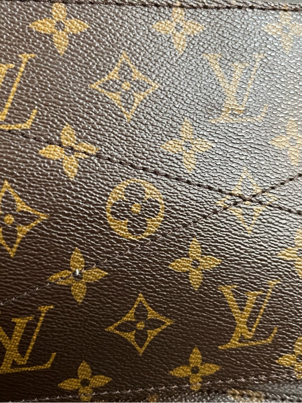 EUC Louis Vuitton Olympe Monogram Shoulder Bag in Brown with Burgundy Trim - Picture 9 of 13
